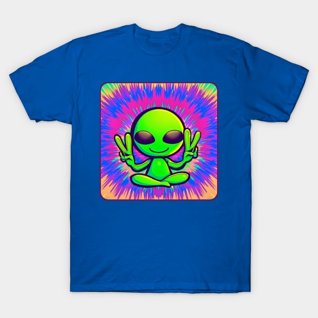 Psychedelic Alien T-Shirt by ARTWORKandBEYOND